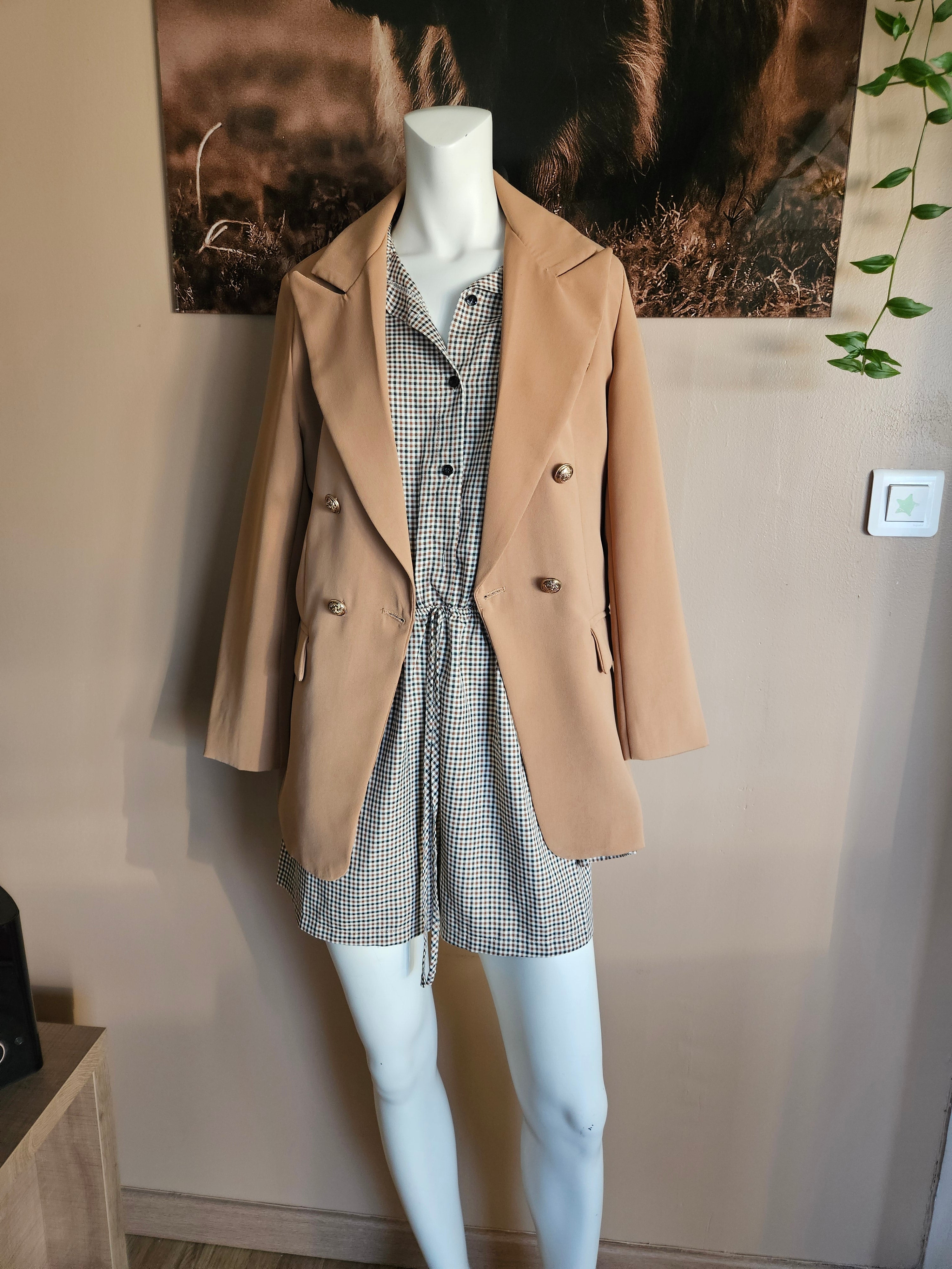 Veste Blazer Couleur Camel Taille M - Seconde Main Comme Neuf