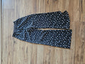 Pantalon Léger Noir Fleuri - Plusieurs Tailles Disponibles