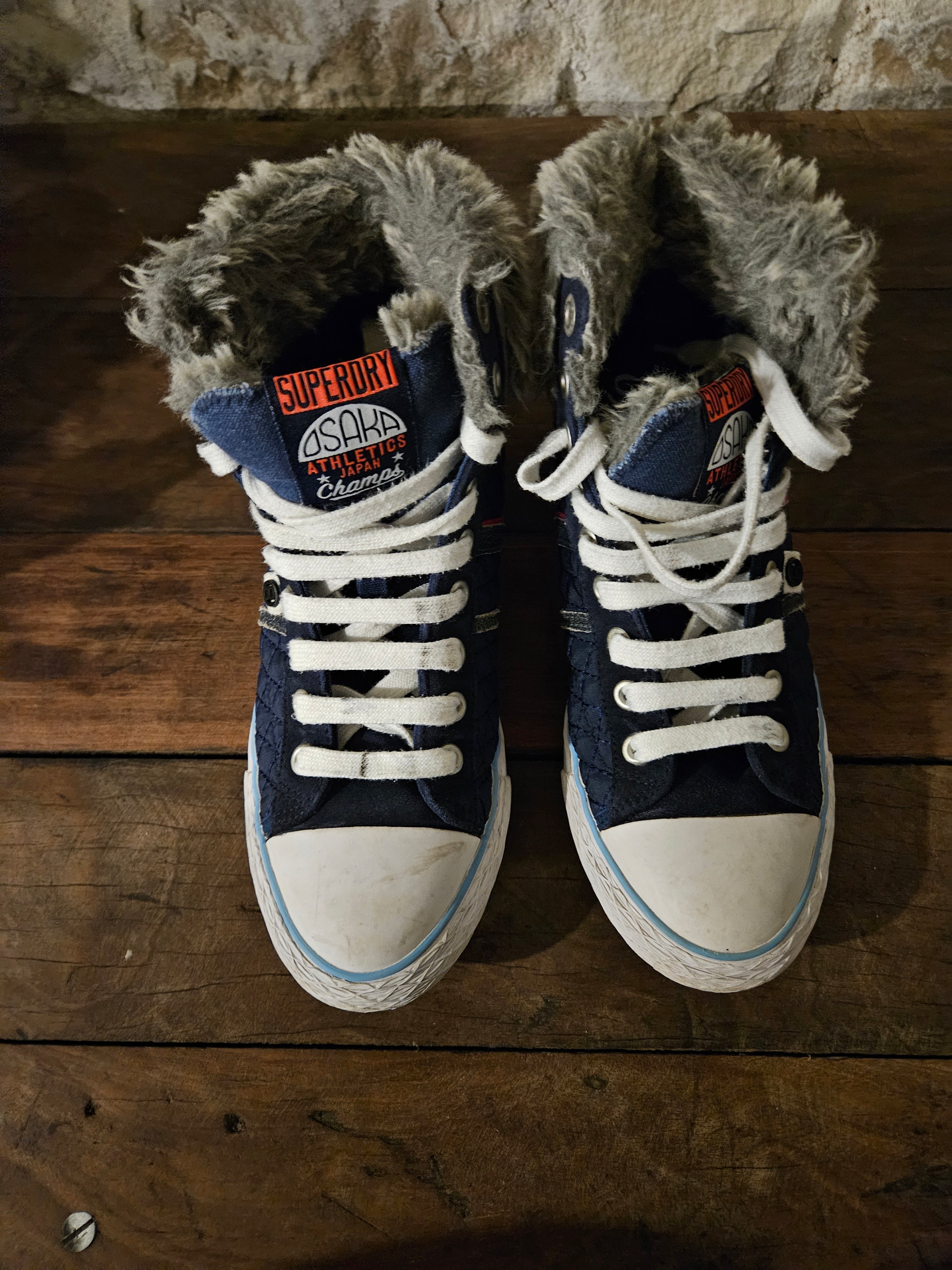 Baskets Montantes Superdry Bleu Marine Fourrées - Pointure 38 - FIN DE SÉRIE