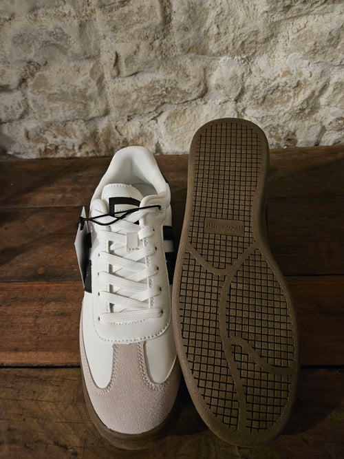Baskets Teddy Smith Homme Blanches et Noires Since 1989 - Pointure 44 - FIN DE SÉRIE