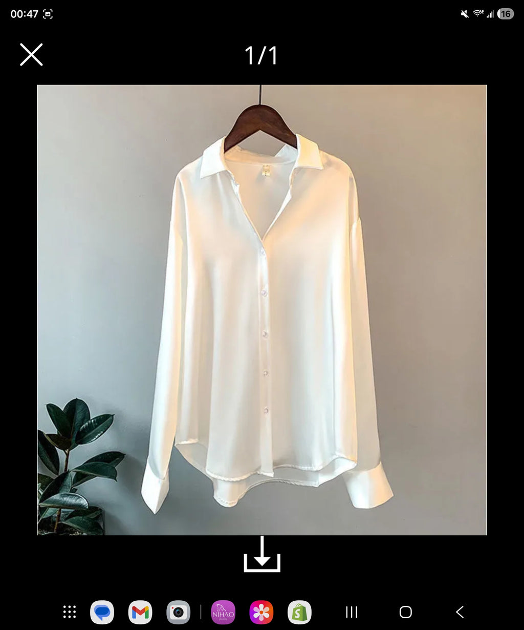 Chemisier Élégant Ample - Doré, Blanc, Vert - Plusieurs Tailles